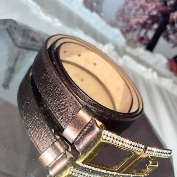 Dolce & Gabbana (D&G) Brown Rhinestone Belt main image 6